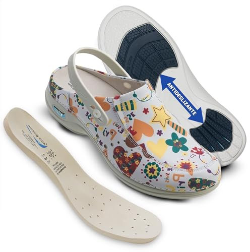 Nursing Care Zuecos de Piel Wash'Go Berlín (Junior con Tira, Numeric_39)