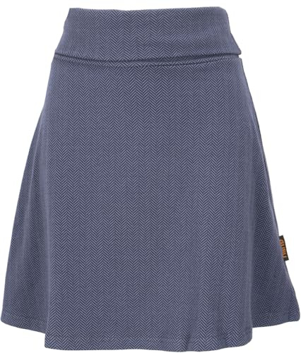 GURU SHOP Minirock aus Bio-Baumwolle, Boho Tellerrock Herbstlaub Print | Elastischer Bund, normaler Schnitt, locker fallend, vielseitig kombinierbar, ideal für Herbsttage