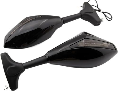 MYVPRO Motorrad Seitenspiegel Motorrad Spiegel Blinker Für Suzuki Für GSXR 1000 1300 600 750 Für GSX 1400 600F 750F Spiegel Für Lenkerende