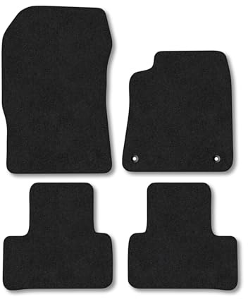 DS4 (2021+) Car Mats Accessories Tailored Fit Carpet Floor Mats Non Slip Black Trim Full Coverage Compatible Accessory Front Rear Set Anti Slip Granulated Backing Hand-Finished Clips