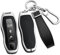 ontto Porte-clé à distance intelligent pour Porsche en métal et cuir TPU pour Boxster Cayenne Panamera Cayman Macan Carrera 911 991 Noir