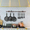 GLYNAE Pot rack wall mounted hanging pot and pan rack 23 3/5 inch with 6 S-hooks-Antique Copper