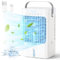 Air Cooler, YONLICH Portable Air Conditioner, Mini Air Conditioner Fan with 900ML Water Tank,Humidifier Air Cooling Fan 90°Oscillation, Night Light and Timer,4-in-1 Evaporative Cooler for Home Office