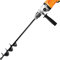 Petyoung Garden Post Hole Digger for Planting Bulbs Seedlings, Φ40mm Length 450mm Garden Auger Drill Bit Heavy Duty Auger Spiral Drill Bit for Planting Garden