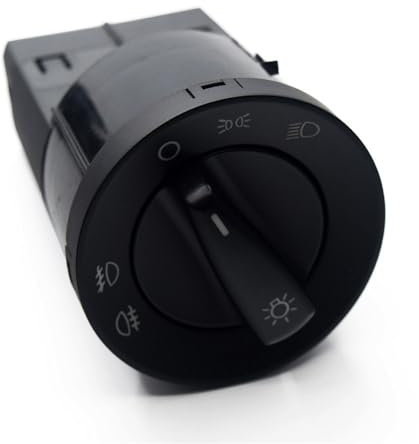 Vuzmode Schalterknopf for Scheinwerfer und Nebelscheinwerfer, for Skoda, Fabia Combi, for Octavia, Roomster Praktik, for Superb OE 5JD 941 531 Auto-Nebelscheinwerferschalter