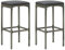 Juroupi Barhocker mit Kissen 2 STK. Grau Poly Rattan BarstüHle KüChe Bar Stools Barhocker HöHenverstellbar