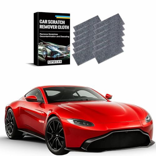 Nano Sparkle Tuch 12 Stück Original, Auto Kratzer Entferner Set mit Nanotechnologie – Repariert Lackkratzer, Wasserflecken & Wirbel, Mikrofaser Politur für SUV, Motorrad, Wohnmobil