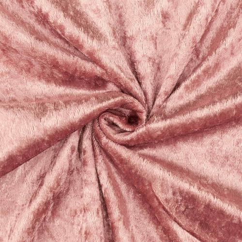 Pannesamt Stoff glänzend, uni altrosa (Länge am Stück: ab 50cm / Breite: 150cm)