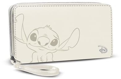 Disney Lilo et Stitch Cream-Portefeuille Essentiel, Écru, 19 x 10 cm