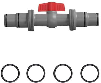 XSYKJGS Schlauchverbinder, Pool Absperrhahn 32mm auf 38mm, PVC 2-Wege Pool Schlauchadapter - Absperrhahn Absperrventil Kugelhahn für Schlauch Ø 32 / 38mm für Oberirdische Pool und Poolpumpe Wartung