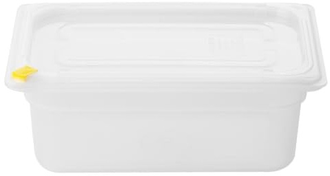 Hygiplas Click PP 1/4 GN Food Container with Lid, 100mm 2.5Ltr (Pack 4) | Includes 7 colour coding clips to prevent kitchen cross-contamination, supporting strict hygiene and food safety standards.
