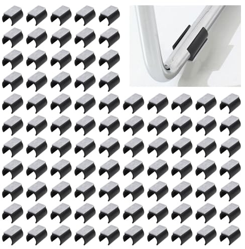 UFURMATE 90Stk Stuhlpolster 25mm Kunststoff Stuhlbein-Bodenschoner mit Filzpolstern U-förmige Möbelfuß-Schutzpolster Rutschfeste rechteckige röhrenförmige Beinabdeckungen (Schwarz)