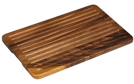 Tala Crumb Catcher Bread Board in Lacquered Acacia with Finger Recesses