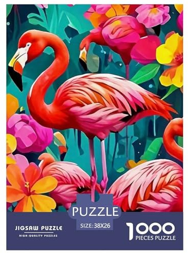 Flamingo Puzzle 1000 Teile Erwachsene Klassische Puzzles Pädagogisches Spielzeug Geschenke Für Frauen 38x26cm/1000pcs