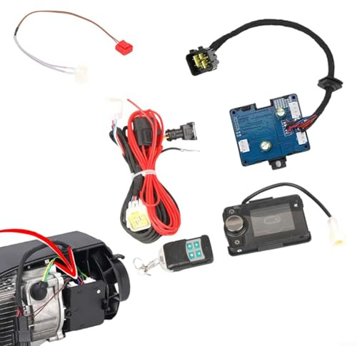 5 kW Diesel-Luftheizung, LCD-Schalter, Controller mit Bluetooth und Fernbedienung für 12 V/24 V Fahrzeugheizung, Fernbedienung Heizungszubehör (12 V)