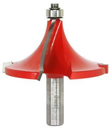 Freud Quadra-Cut Radius Rounding Over Router Bit with Perma-Shield Coating for Maximum Durability - Ideal for Moldings & Beading, 1-1/4 Radius, 1/2 Shank, 4 Cutters - 34-136