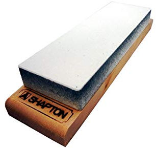 SHAPTON Pierre à aiguiser japonaise en céramique M24 Grain brut 120,24 mm Pierre avec base en bois