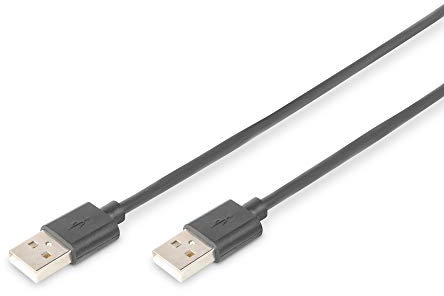 DIGITUS Cable de conexión USB 2.0 - 5,0 m - USB A (m) a USB A (m) - 480 Mbit/s - cable de conexión, cable USB - Negro