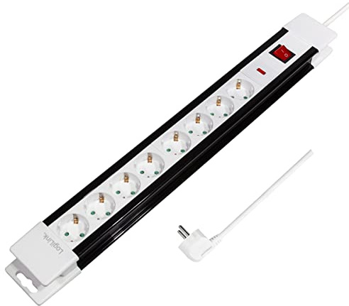 Logilink - Steckdosenleiste - Wechselstrom 250 V - 3500 Watt - 8 Ausgangsstecker - 3 m