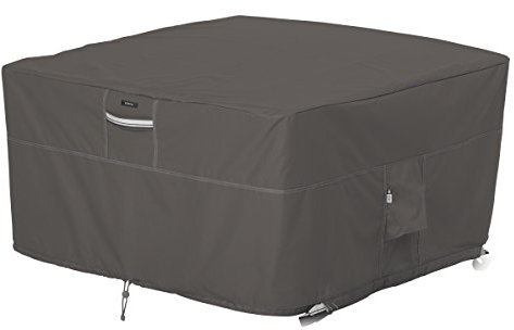 Classic Accessories 55-417-015101-EC Ravenna quadratische Feuerstellen-/Tisch-Abdeckung, 106,68 cm