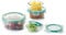 OXO Good Grips 8 Piece Smart Seal Airtight Glass Round Container Set,Blue