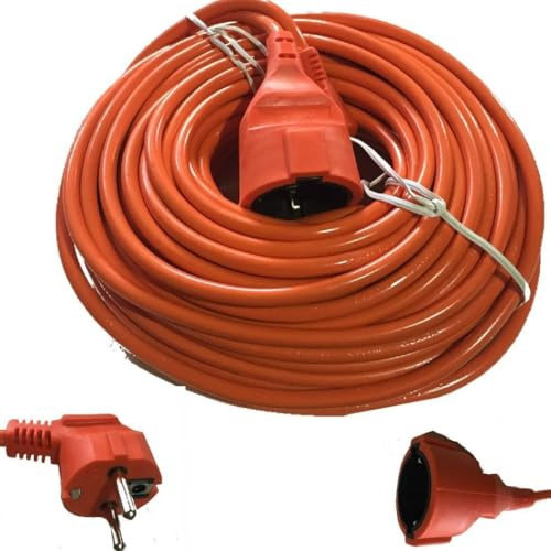 TrAdE shop Traesio Cavo PROLUNGA Presa SCHUKO ELETTRICA Maschio Femmina 25 MT Metri 16A
