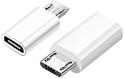 CABLEPELADO Adaptateur USB C femelle vers micro USB mâle | Convertisseur USB C vers Micro USB | Vitesses de transfert de données jusqu'à 480 Mbps | Transfert de données | Blanc