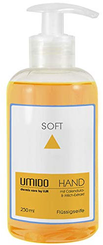 UMIDO Flüssig-Seife Spender 250 ml Calendula-Extrakt & Milch-Extrakt | ohne Parabende | Seife aus dem Pumpspender | Handseife für Pflege & Hygiene | Pflegeseife | Handwaschseife