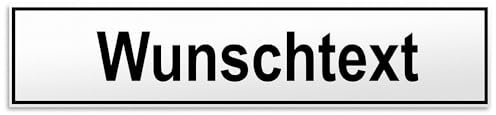 printplanet® - Straßenschild mit Text selbst gestalten - Kunststoff-Wegweiser mit Wunschnamen personalisieren und bedrucken - Größe 52 cm x 11 cm - Variante Standard