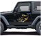 Wildschwein Aufkleber Folie Dekor für Auto Kfz Zubehör Keiler Kopf Motiv Wildsau Eber Jagen Jäger Förster Jagd Autoaufkleber (Gold, Groß Set KX042 KX064)