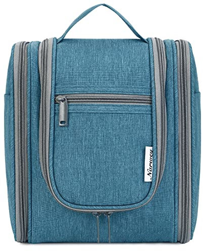 Trousse de Toilette Femme Voyage Trousse de Toilette à Suspendre pour Vanity Femme Sac de Toilette Accessoires (Bleu Marine (Moyen))