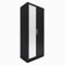 ELEGANT High Gloss Wardrobe with Mirror, Soft Close Hinge Mirrored Wardrobe Cabinet, 2 Doors Wardrobe Set Bedroom Furniture with Hanging Rod and Storage Shelves, 1780x760x450mm