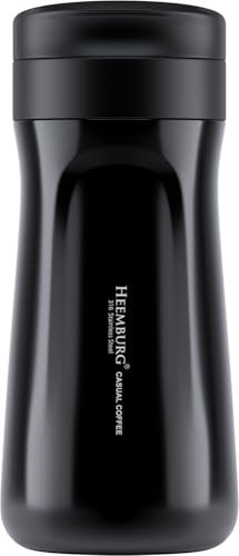 HEEMBURG Travel Mug Kaffeebecher to Go | Thermobecher | Coffee to Go Becher aus Edelstahl mit Doppelwand Isolierung | Isolierbecher | hält 6h heiß | 100% dicht | auslaufsicher für Kaffee oder Tee