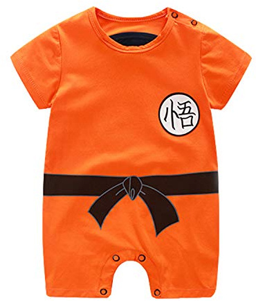 Sxkayxr Strampler für Neugeborene, Jungen, Mädchen, Goku-inspiriertes Kleinkind-Outfit, Overall