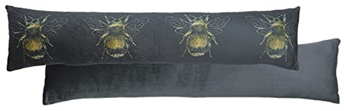 Evans Lichfield Gold Bee Draught Excluder, Dark Grey, 86 x 18 cm