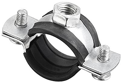 sourcing map Adjustable Pipe Bracket Clamp, 1 (25mm) Wall Ceiling Mount Iron Pipe Strap Support 10pcs