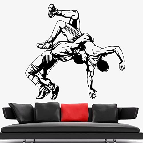 Sport Wandtattoos, Damit Sportler Wrestling Im Fitnessraum Üben Können, Vinyl Wandtattoo Dekoration 87X84Cm