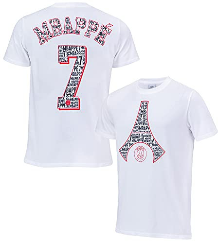 PARIS SAINT-GERMAIN Kylian MBAPPE PSG T-Shirt, offizielle Kollektion, Weiß, 4 Jahre