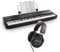 Alesis Recital Pro + M-Audio HDH40 - 88 Key Digital Piano Keyboard with Hammer Action Weighted Keys and Over Ear Headphones for Silent Practice