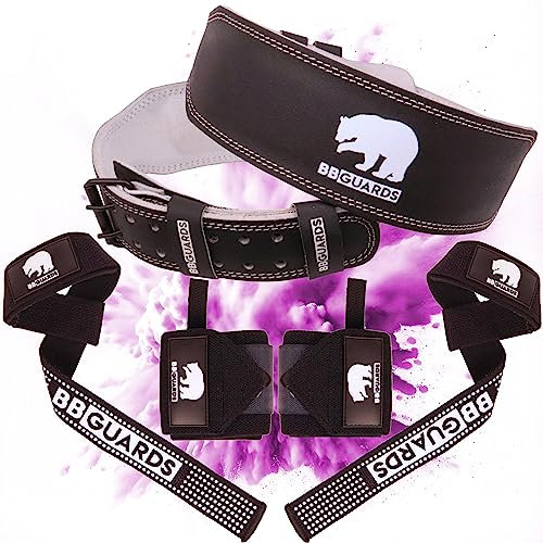 Gewichthebergürtel, Zughilfen für krafttraining und Handgelenk Bandagen für Fitness zur Verbesserung Ihrer Leistung. Packung mit zughilfen, Handgelenkstütze und Fitness Gürtel für Männer/Frauen (M)