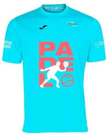 Barcelona Padel Tour - Barcelona Padel Emoji Short Sleeve T-Shirt - Padel Spezialdruck - Soft Touch & Quick Dry - Sportbekleidung - Türkisblau - L