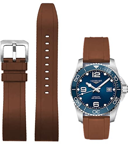 Niziruoup Uhrenarmband Fluorkautschuk 20mm Armband mit Schnellverschluss, Weiche Langlebig Universal FKM Gummi Uhrenarmbänder Ersatzarmbänder für Herren und Damen, für Uhr, Gummi, Braun