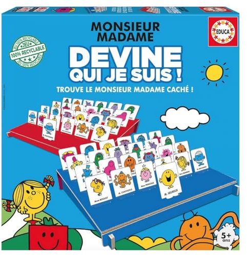 Educa - Ratet mal, wer ich bin Herr Madame, die Spieler müssen erraten, welche Figur von ihrem Gegner gewählt wurde. Ab 5 Jahren (19625)
