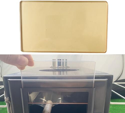 FUBESK Vetro di ricambio per stufa, per esterni a legna da ardere, stufa, stufa, stufa, vetro ad alta temperatura, può bloccare fumo e fiamme (11,5 x 6,7 cm)