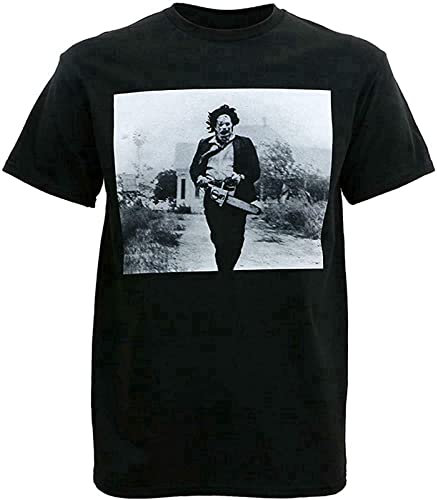 riflesso Men's Texas Chainsaw Massacre Leatherface Running T-Shirt XL Black