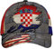 351 Kroatien Und Amerikanische Flaggen Baseballkappe Mode Distressed Basecap Leicht Abwaschbar Baseball Cap Trucker Kappe Für Kletter Wander Golf