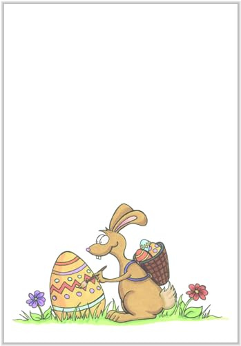 Briefpapier Ostern DIN A4 - Motivpapier Osterfest - 20 Blatt - Motiv Nr. 025 | 160g/m²
