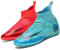 VTASQ Boys Football Boots Kids Astro Turf Trainers Junior Football Shoes Girls Soccer Shoes Indoor Outdoor Athletic Sneakers Non-Slip Sports Shoes Unisex Red/Turquoise UK 3.5