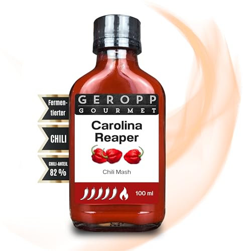 GEROPP-GOURMET Carolina Reaper Chili Mash/Püree mit 82% Chili (100 ml)