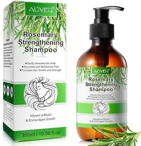 P-Beauty Rosmarin Shampoo für Haarwachstum 300ml | Pflegeshampoo gegen Haarausfall, Kopfhautshampoo | Rosmarin Mint Stärkungsshampoo Anti-Haarausfall | Reparierend & Nährend für alle Haartypen